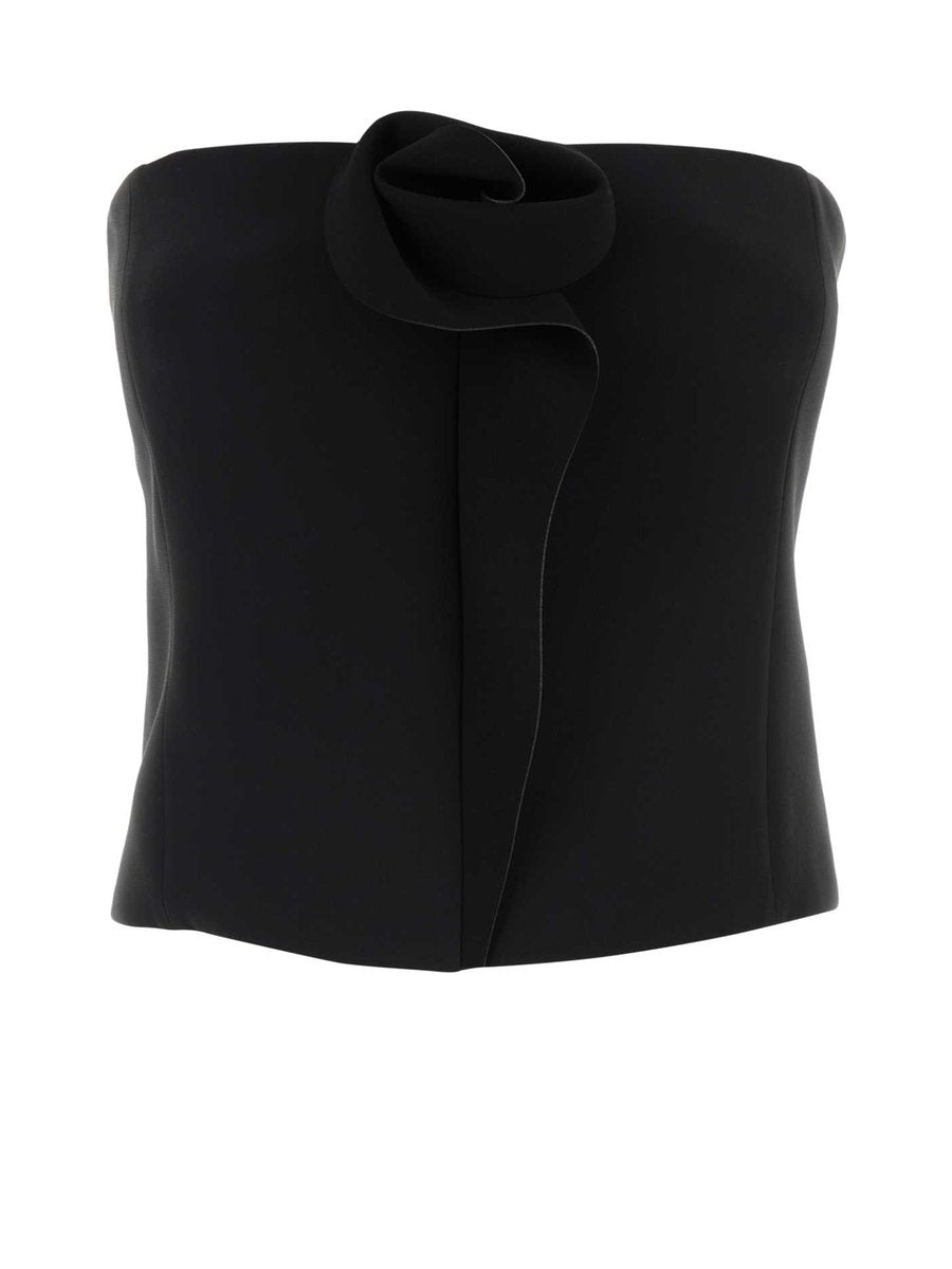 Giorgio Armani Bustier in Black Silk