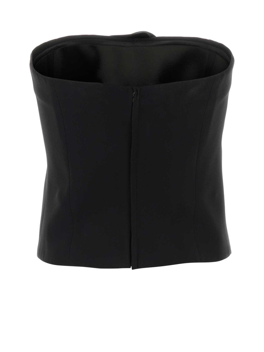 Giorgio Armani Bustier in Black Silk