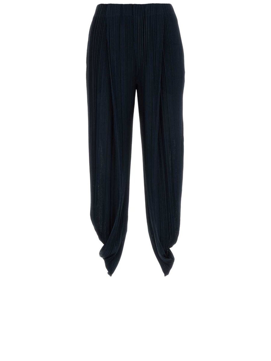 Giorgio Armani Pleated Pants in Blue Polyester