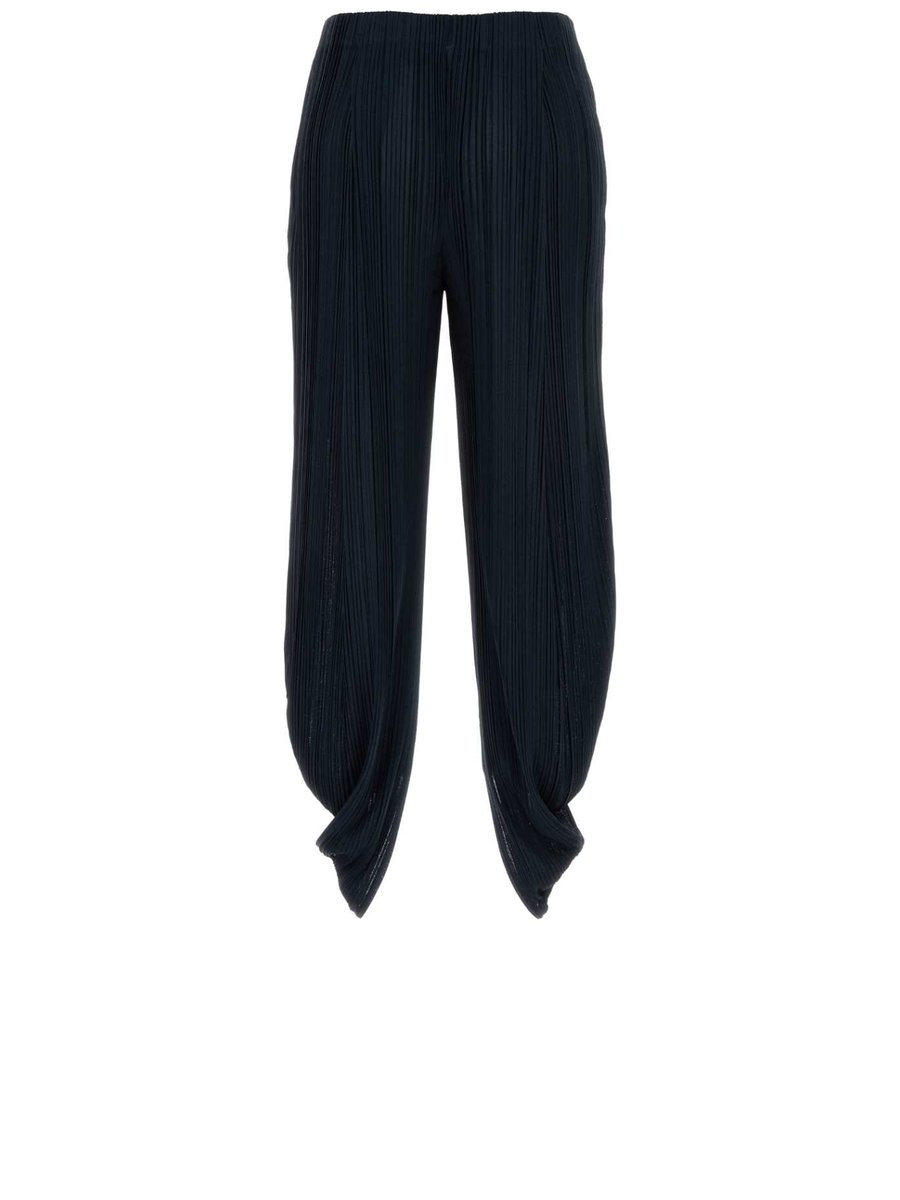 Giorgio Armani Pleated Pants in Blue Polyester