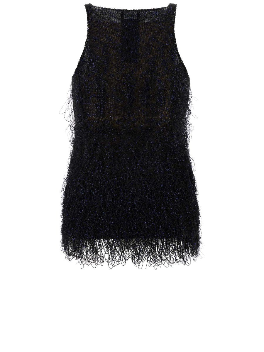 Giorgio Armani Top in Blue Nylon