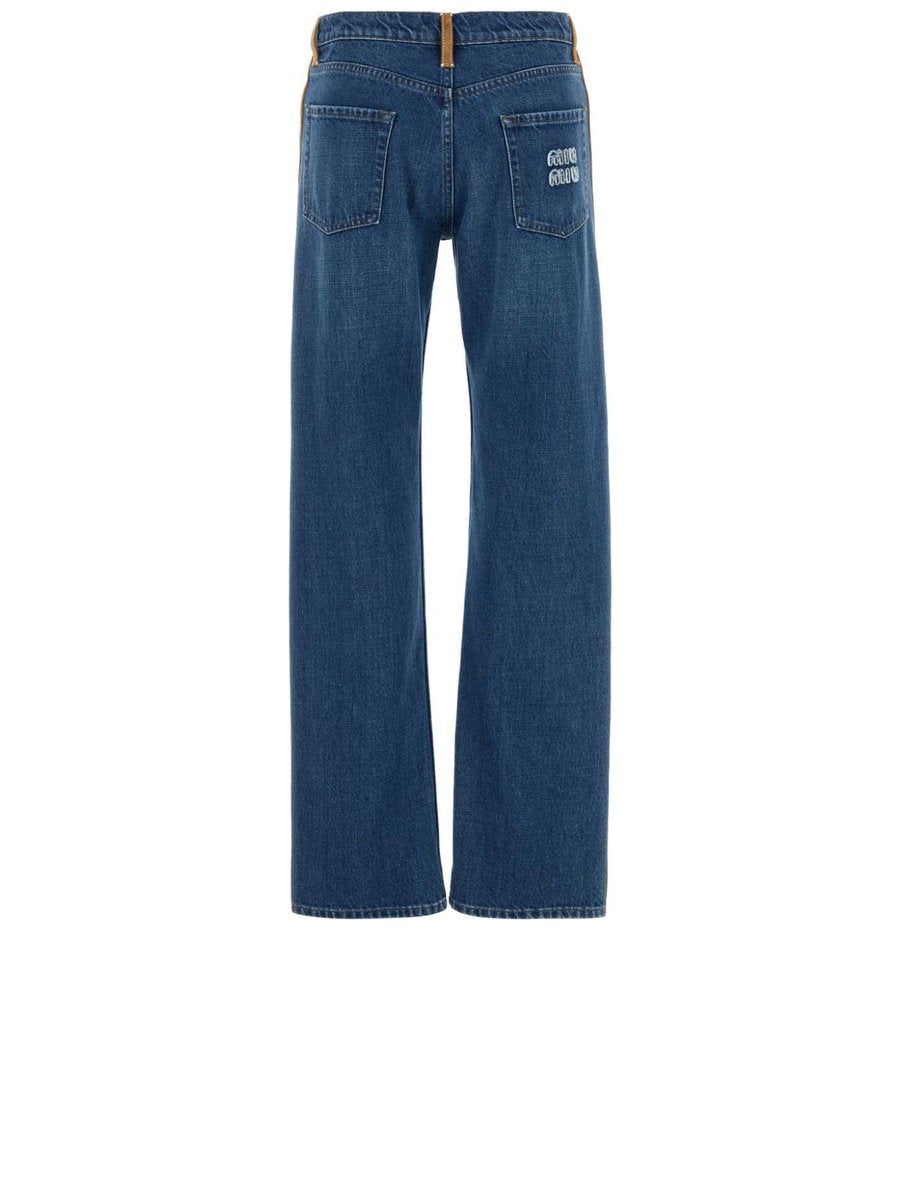 Miu Miu Pants in Blue Cotton