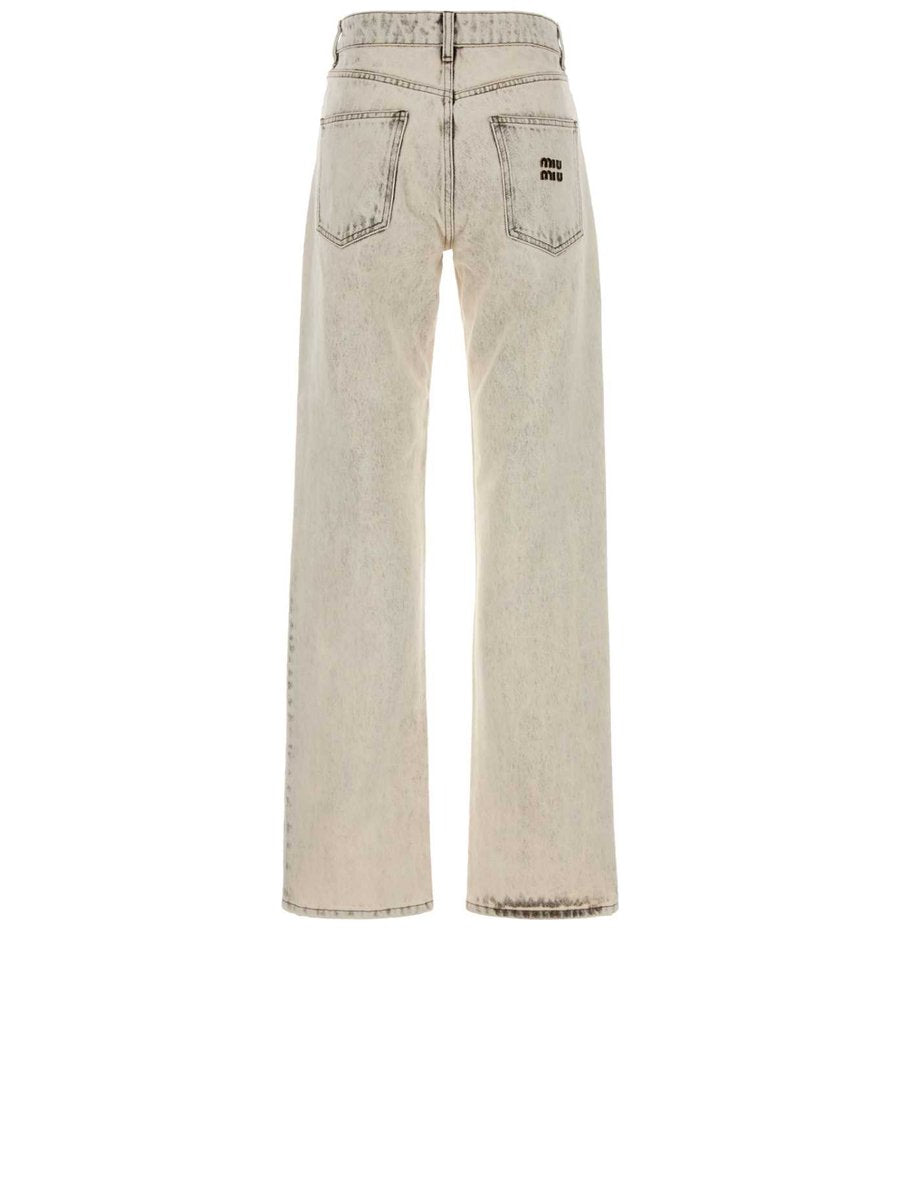 Miu Miu Pants in White Cotton