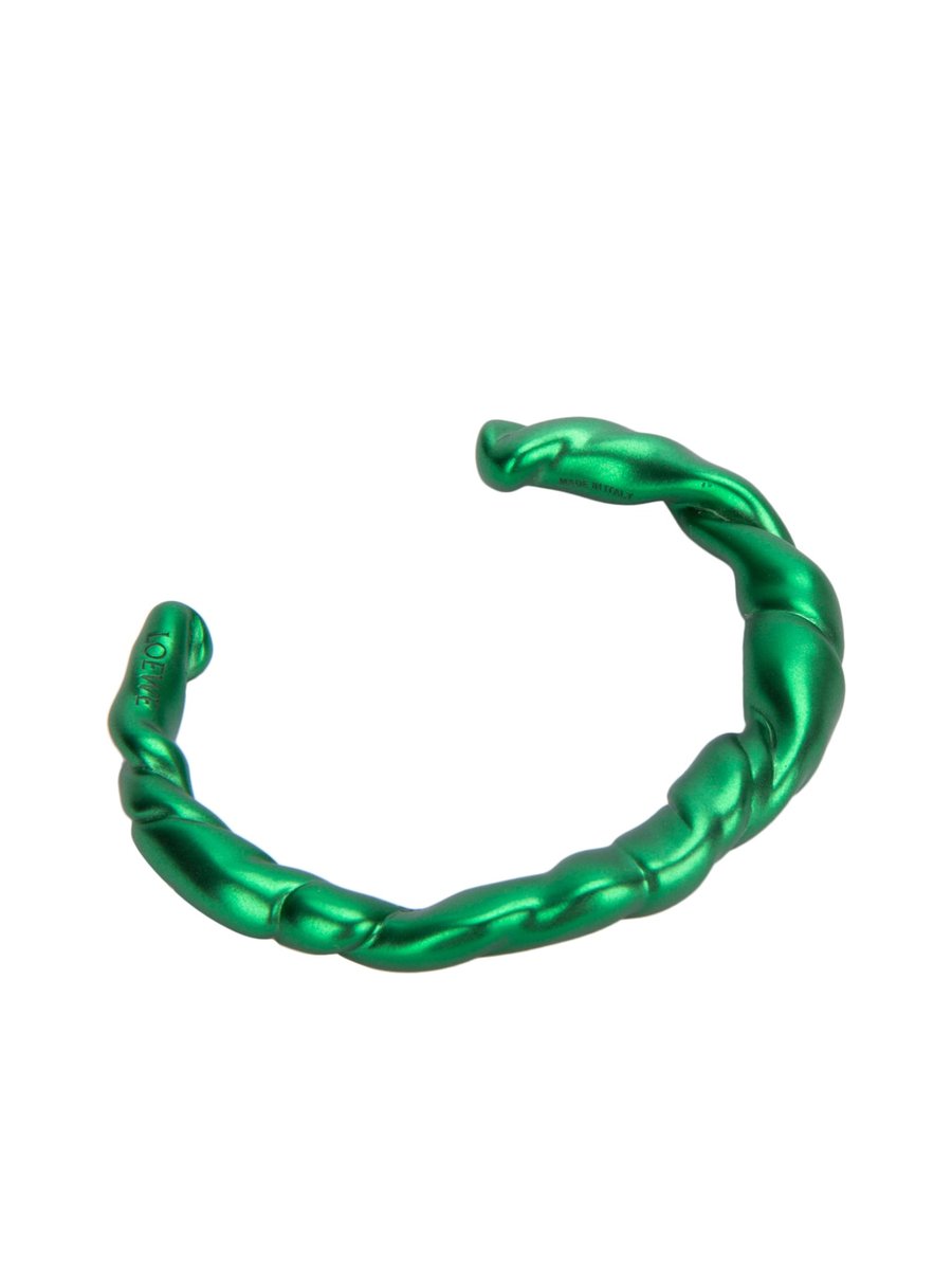 Loewe Bracelet in Dark Green Cotton