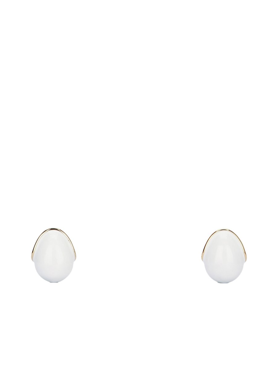 Jacquemus Les Boucles Raisin Earrings in Gold/White Copper and Brass