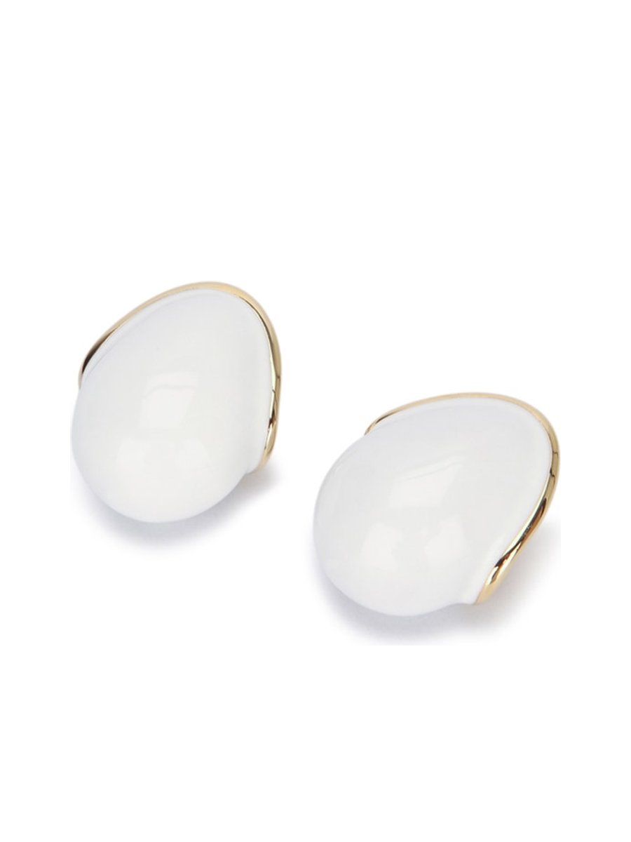 Jacquemus Les Boucles Raisin Earrings in Gold/White Copper and Brass