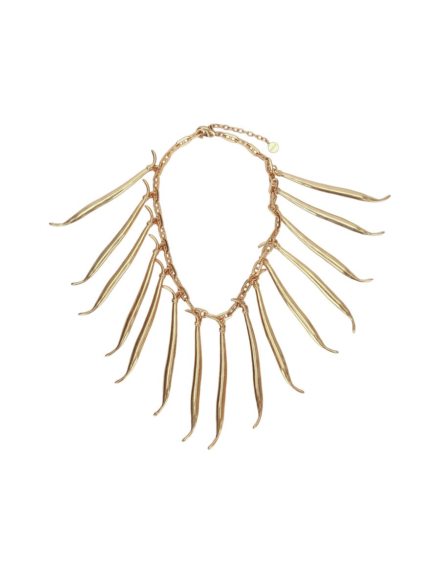 Jacquemus Le Collier Haricots Necklace in Gold Brass