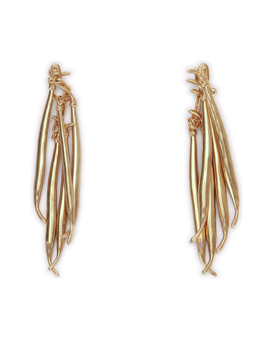 Jacquemus Les Boucles Haricots Earrings in Gold Brass