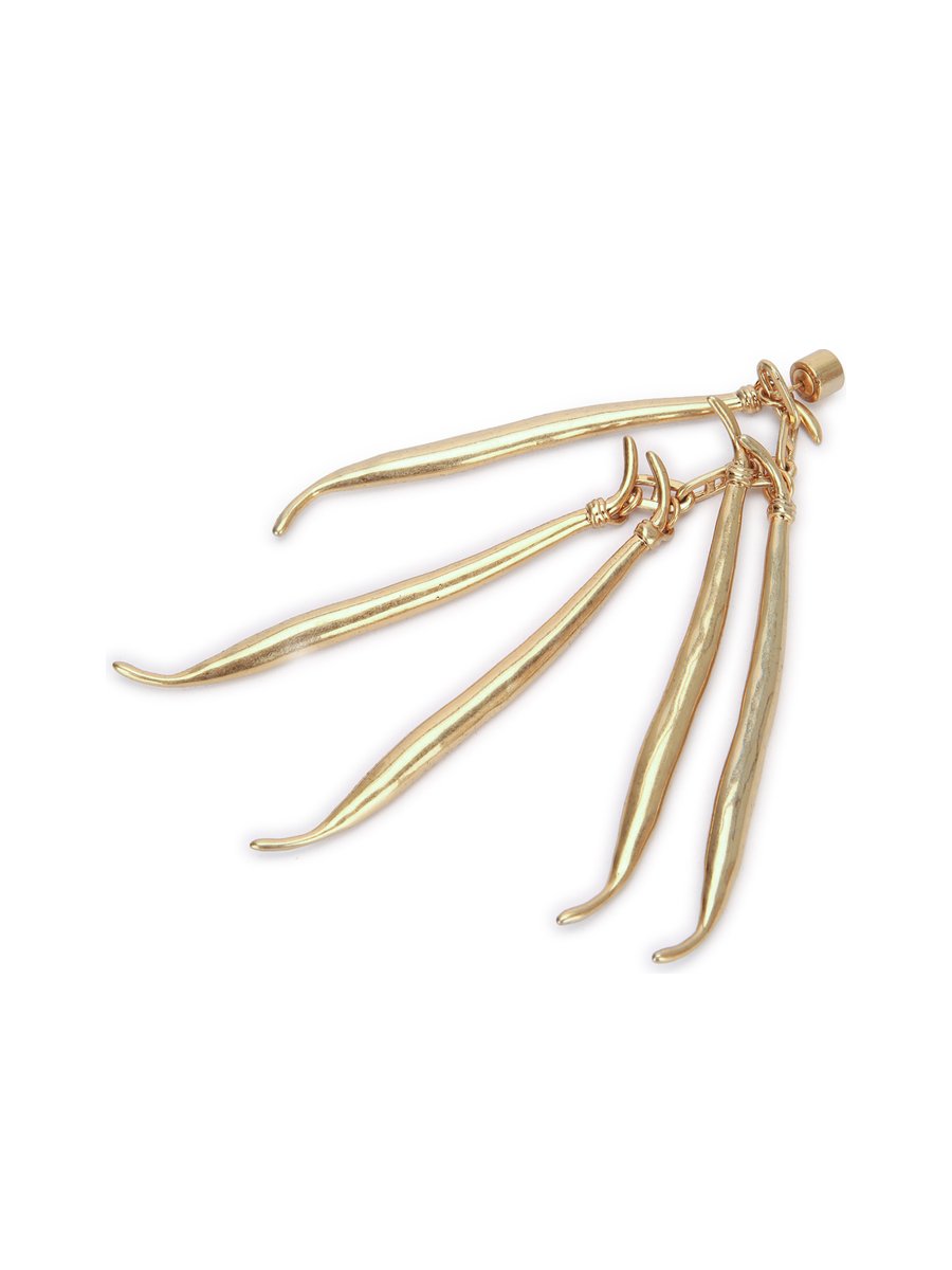 Jacquemus Les Boucles Haricots Earrings in Gold Brass
