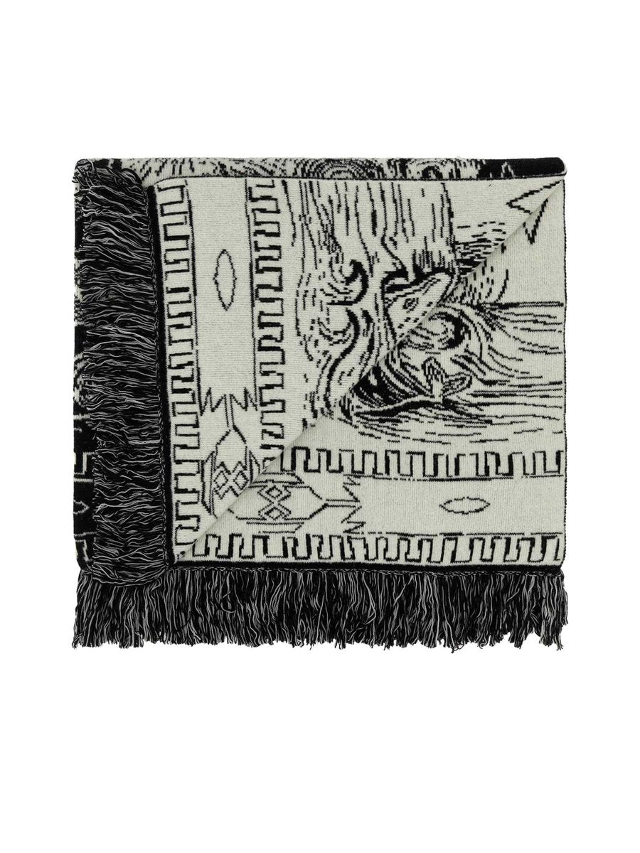 Alanui Scarf in Printed Virgin Wool and Nylon