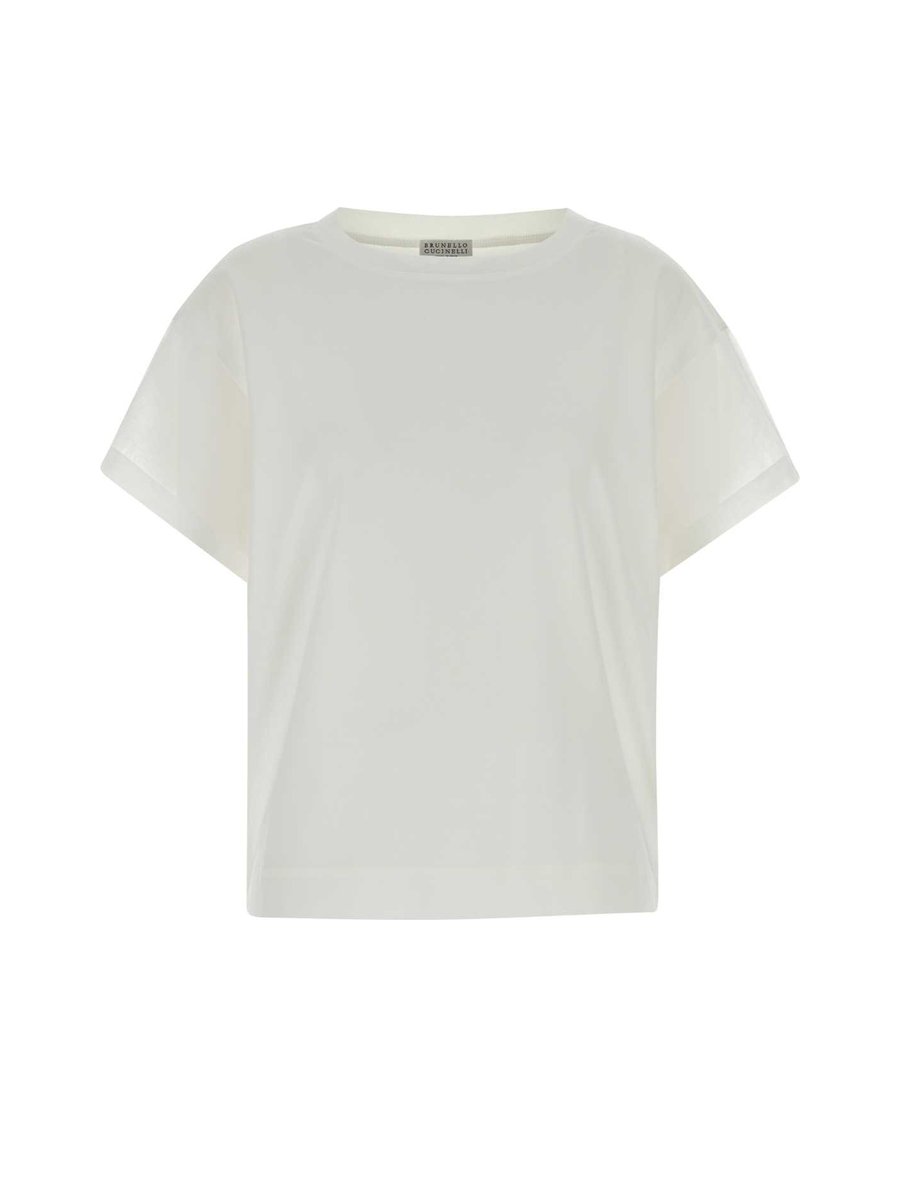 Brunello Cucinelli T-Shirt in White Cotton