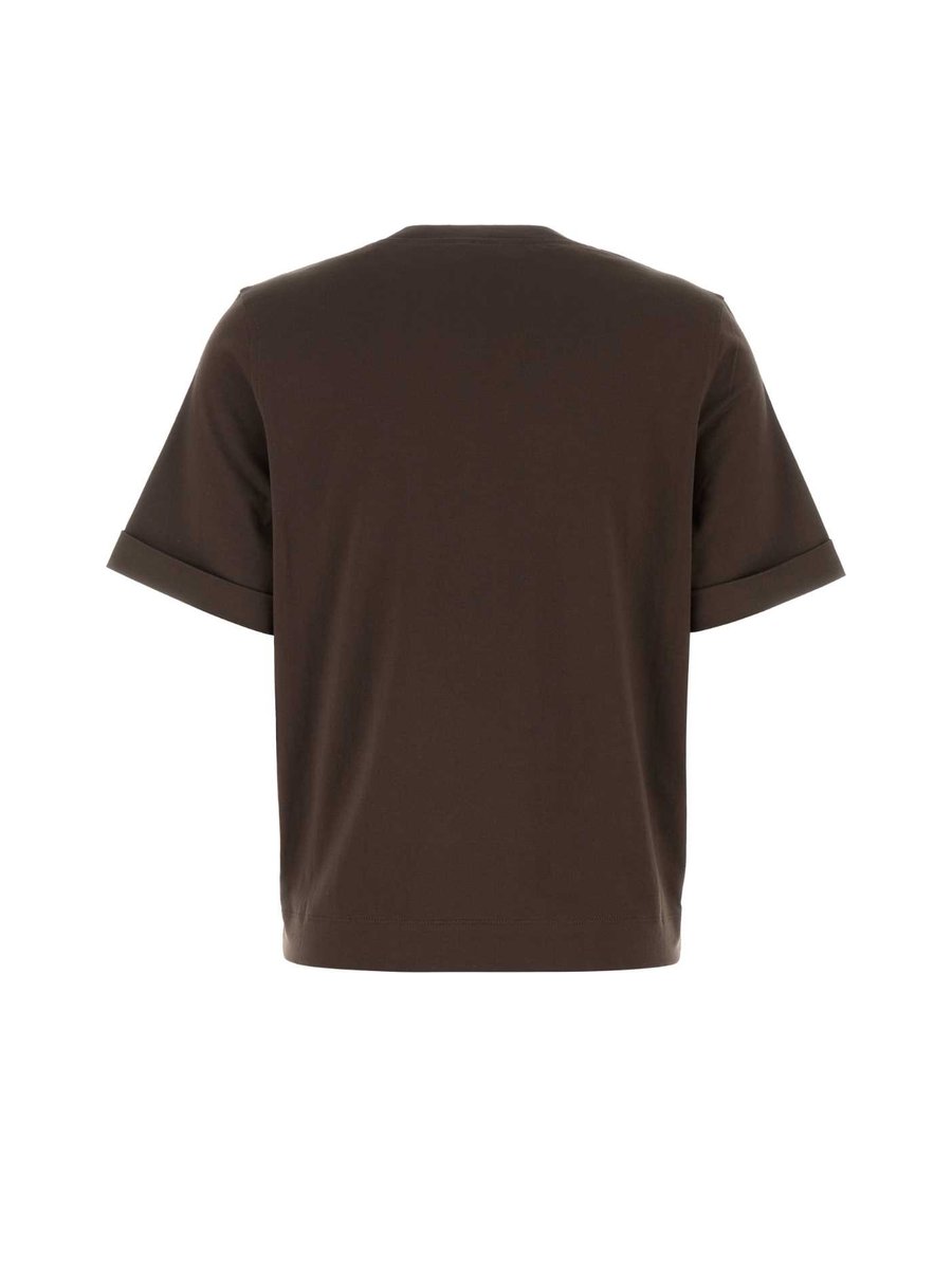 Brunello Cucinelli T-Shirt in Brown Cotton