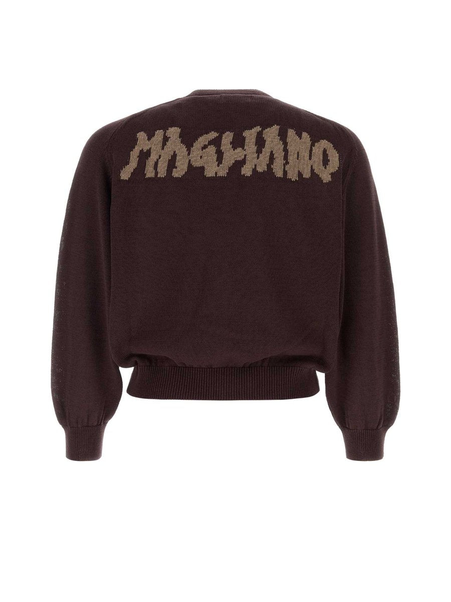 Magliano V Grampa Cardigan in Purple Cotton