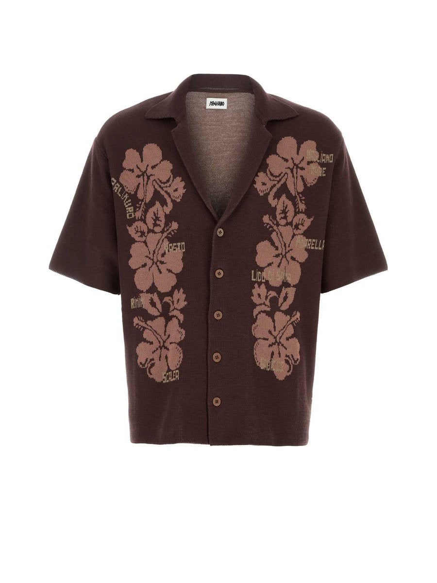 Magliano V Riviera Shirt in Purple Cotton