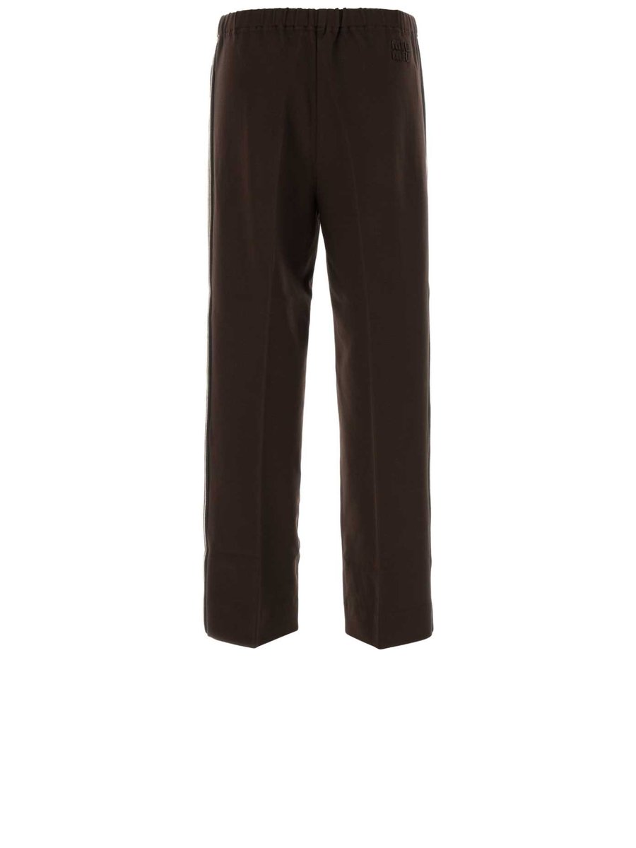 Miu Miu Pants in Brown Viscose Blend