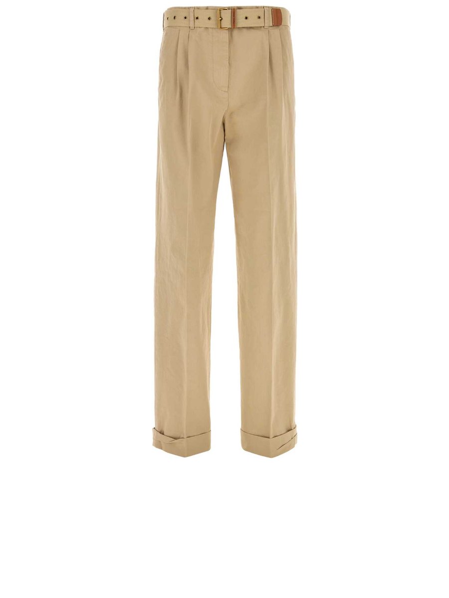 Miu Miu Pants in Beige Recycled Cotton