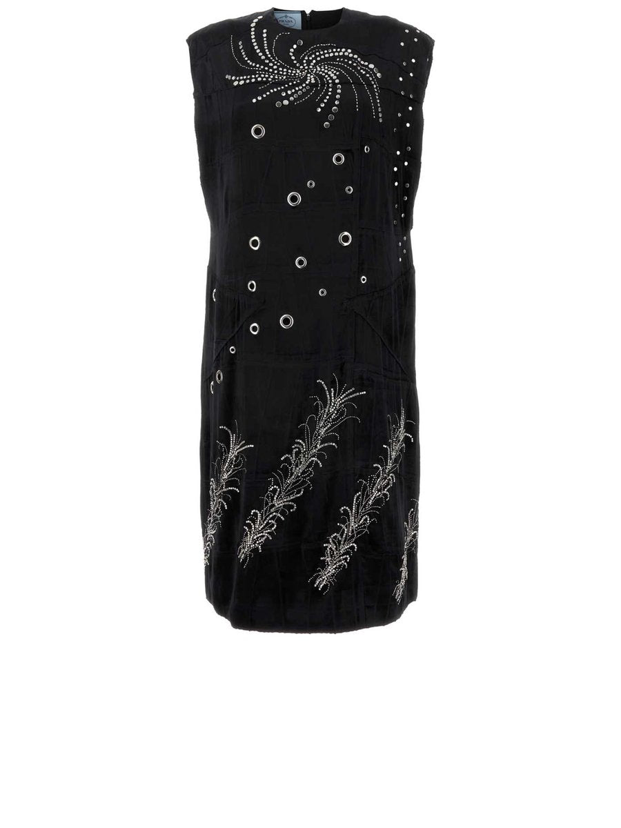 Prada Dress in Black Silk and Viscose