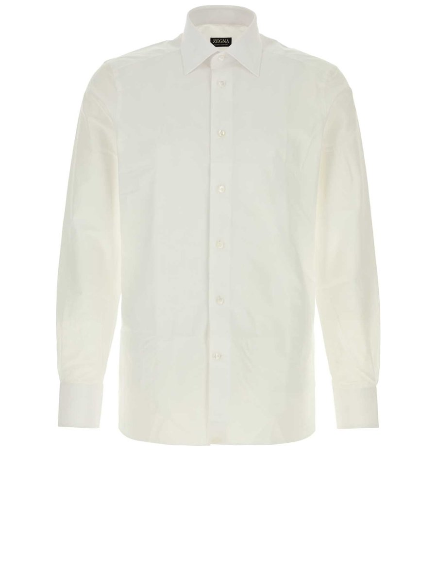 Zegna Shirt in White Cotton