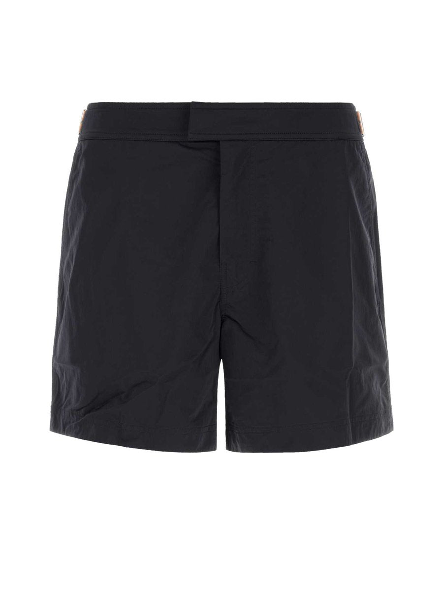 Zegna Swim Shorts in Blue Nylon
