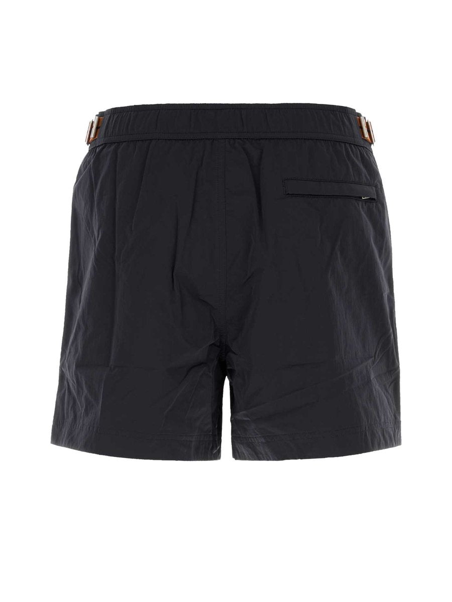 Zegna Swim Shorts in Blue Nylon