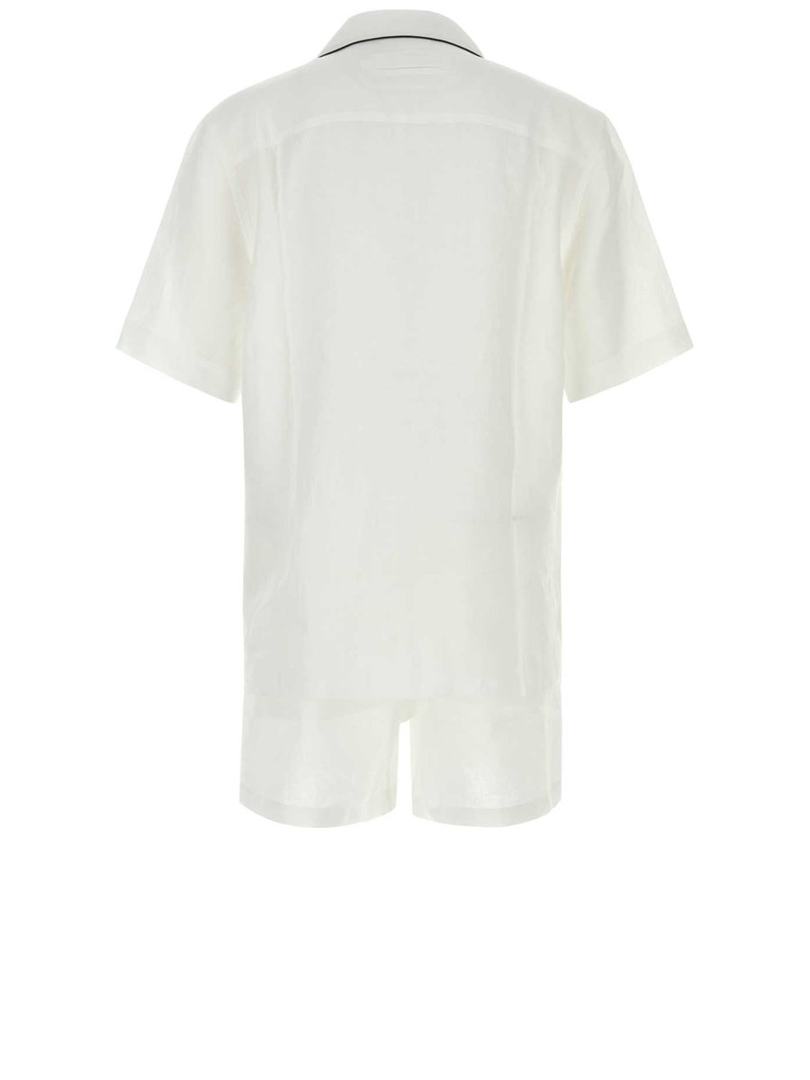 Zegna Homewear in White Linen