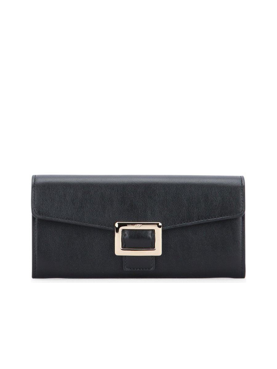 Roger Vivier Belle Vivier Small Wallet in Black Leather