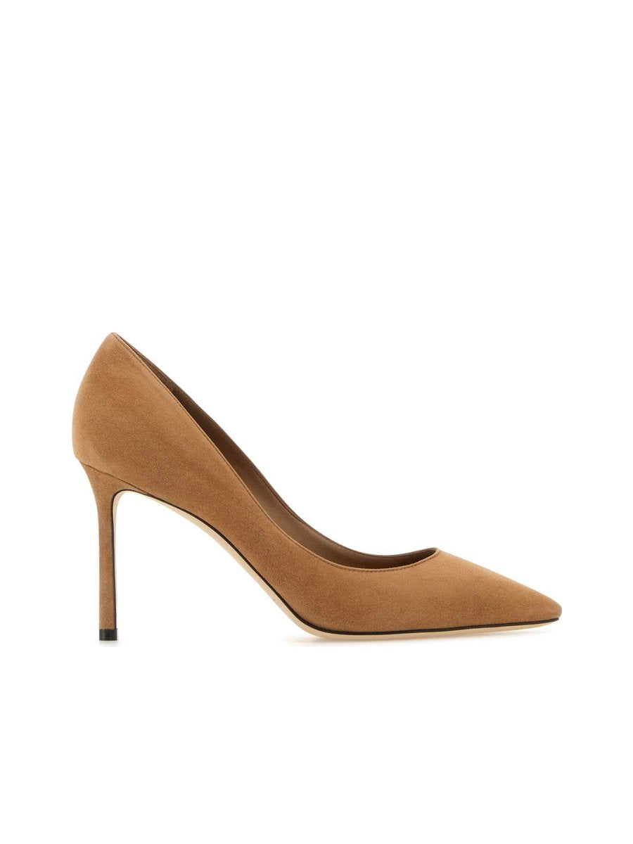 Jimmy Choo Romy 85 Pumps in Toffee Suede
