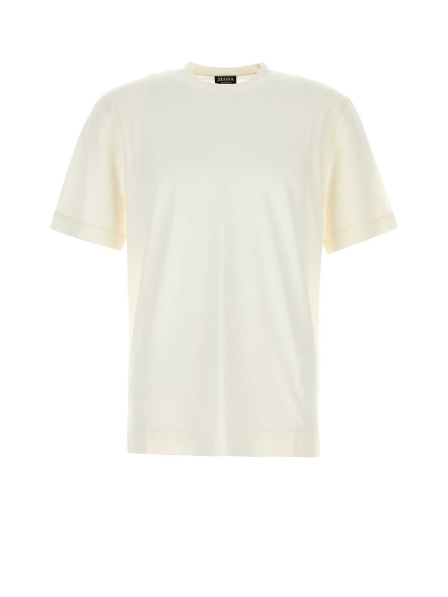 Zegna Leggerissimo T-Shirt in White Cotton and Silk