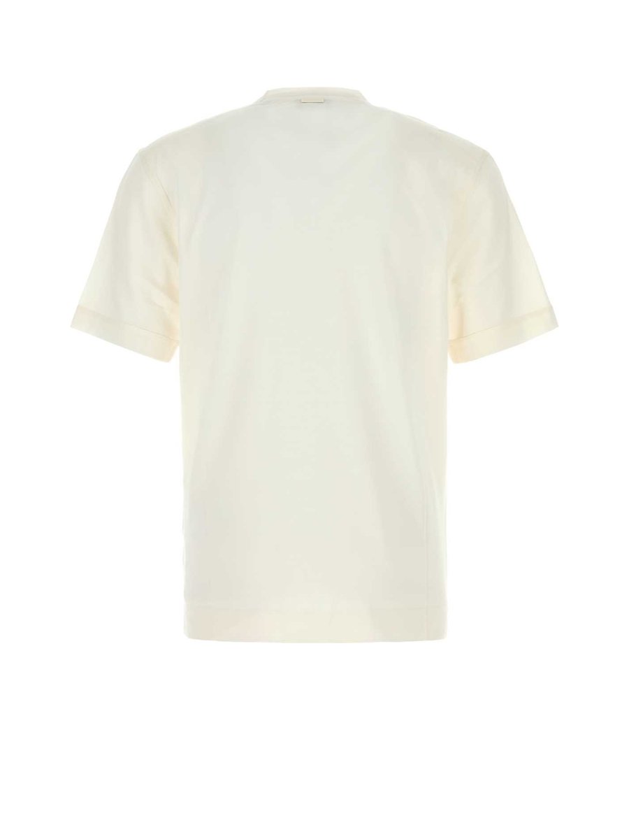 Zegna Leggerissimo T-Shirt in White Cotton and Silk
