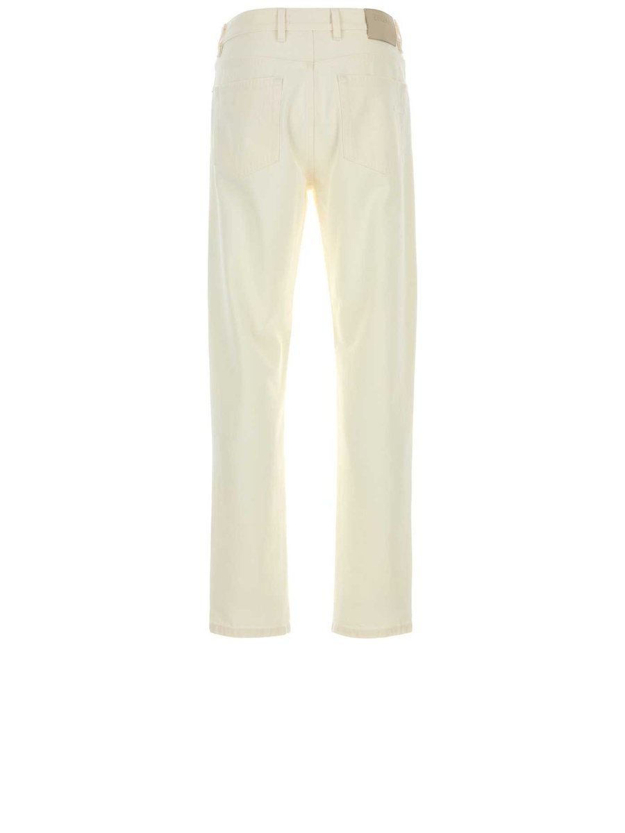 Zegna Pants in White Cotton