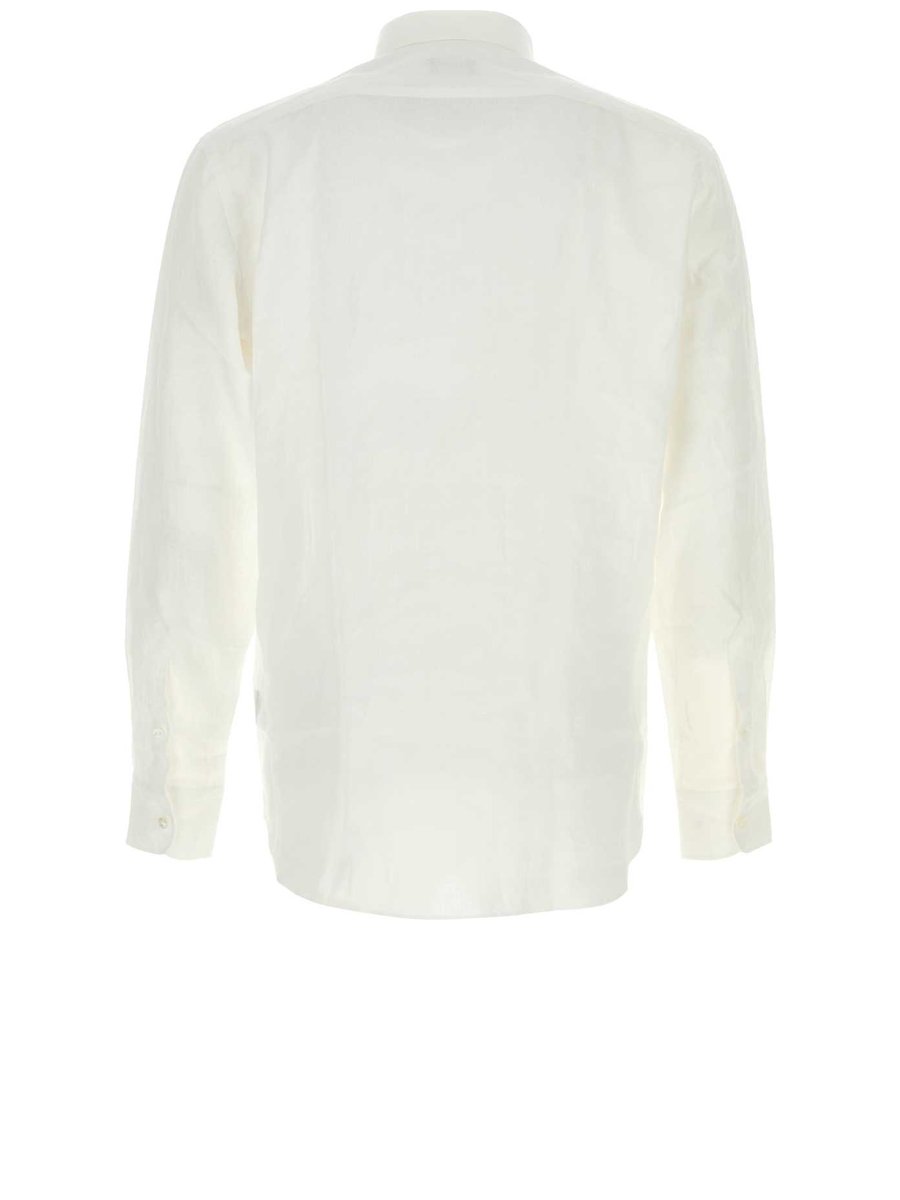 Zegna Oasi Lino Shirt in White Linen