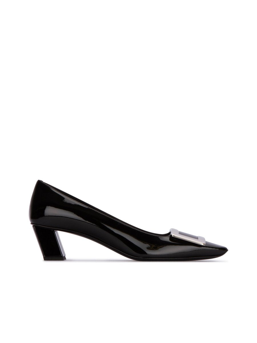 Roger Vivier Belle Vivier Trompette Pumps in Black Calfskin