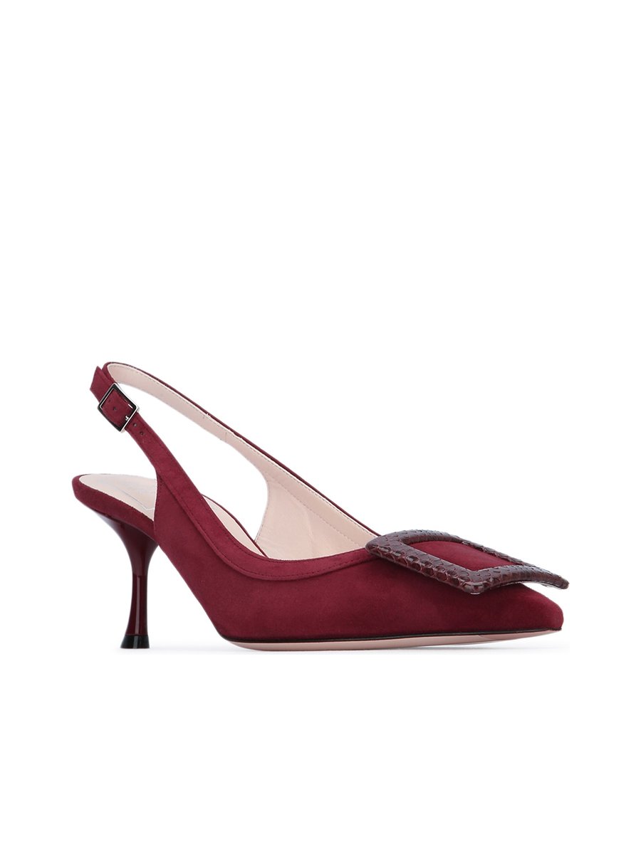 Roger Vivier Viv' In The City Slingback Pumps in Red Calfskin