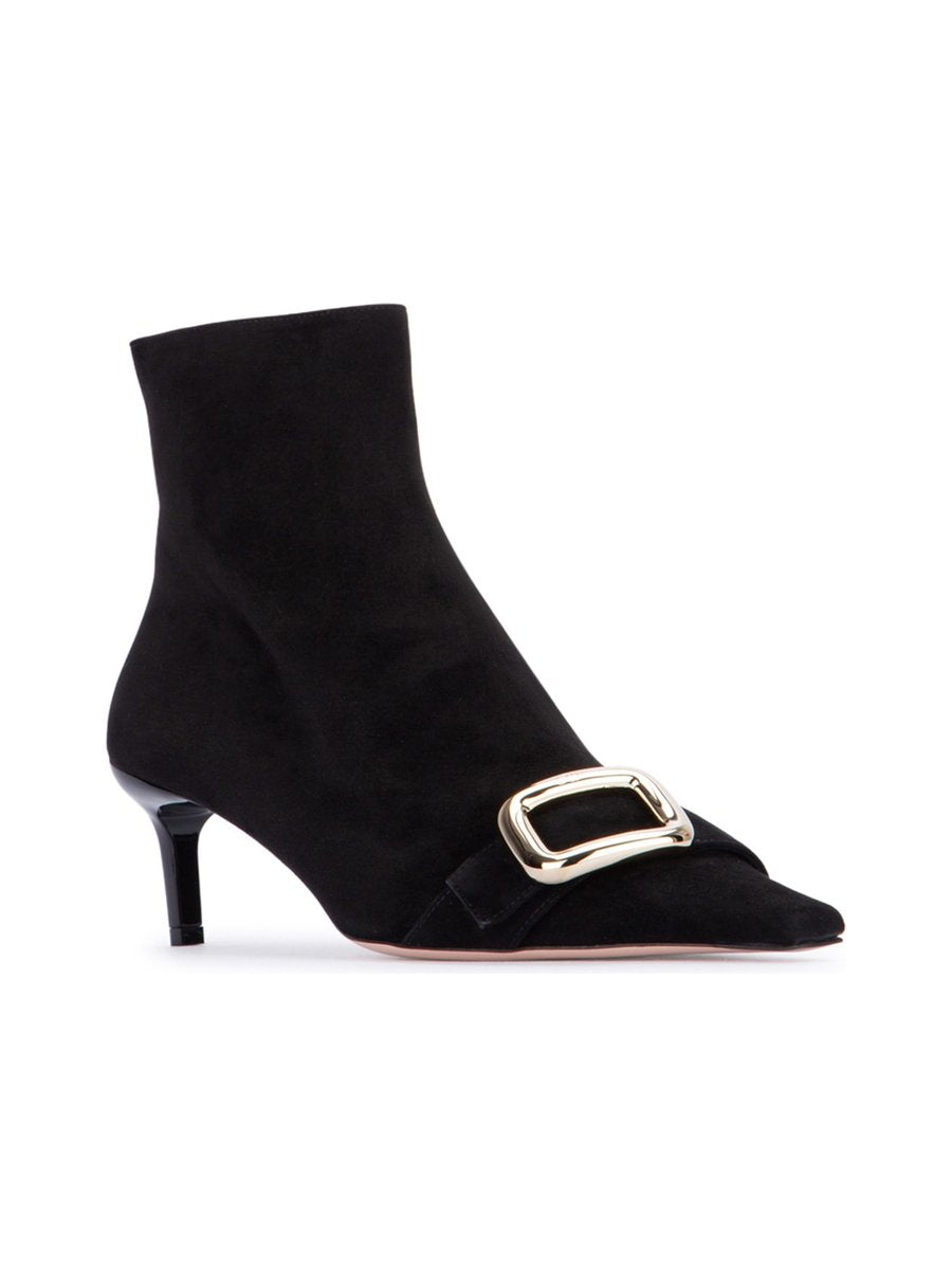 Roger Vivier Choc Bootie in Black Leather