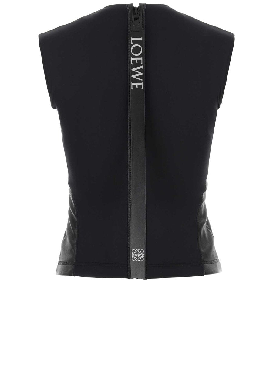 Loewe T-Shirt in Black Lambskin