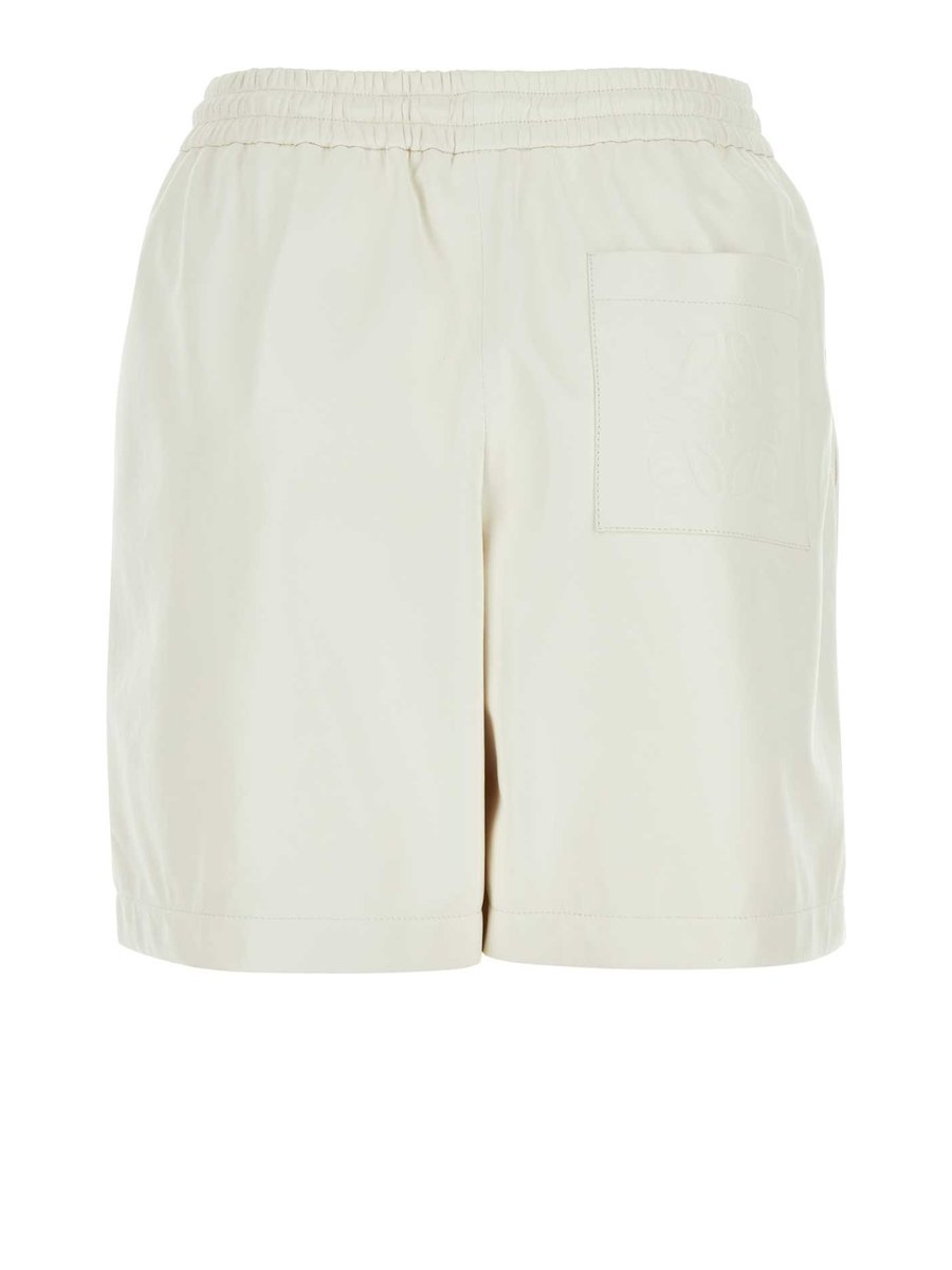 Loewe Pants in White Lambskin