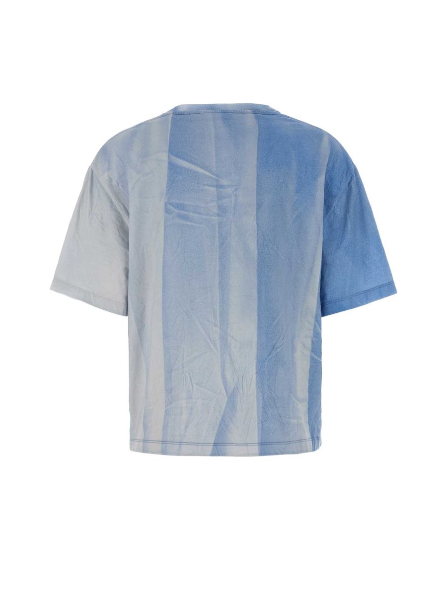 Loewe T-Shirt in Light Blue Polyester Cotton