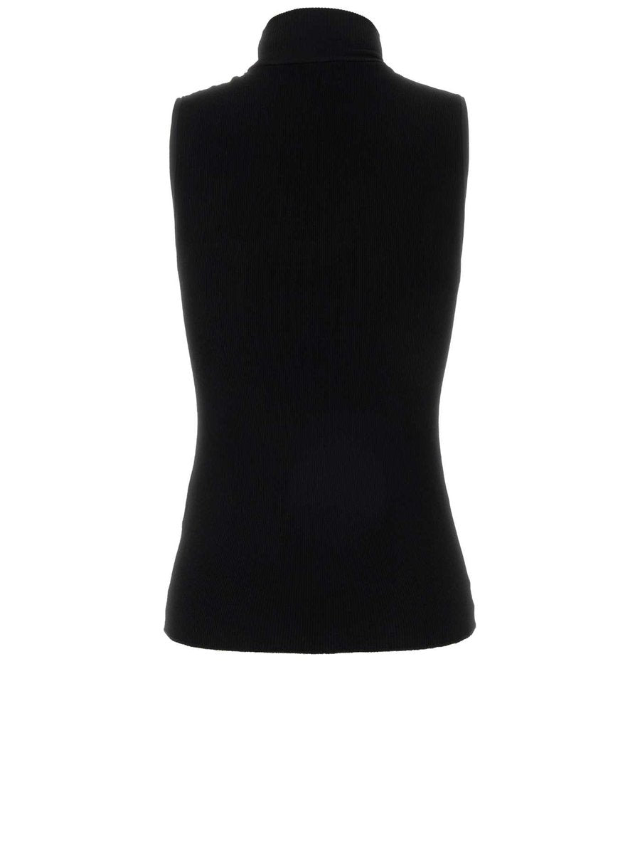 Loewe Sleeveless Top in Black Viscose Blend