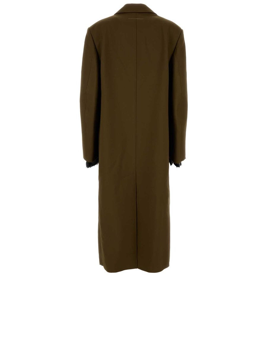 Mm6 Maison Margiela Coat in Brown Polyester