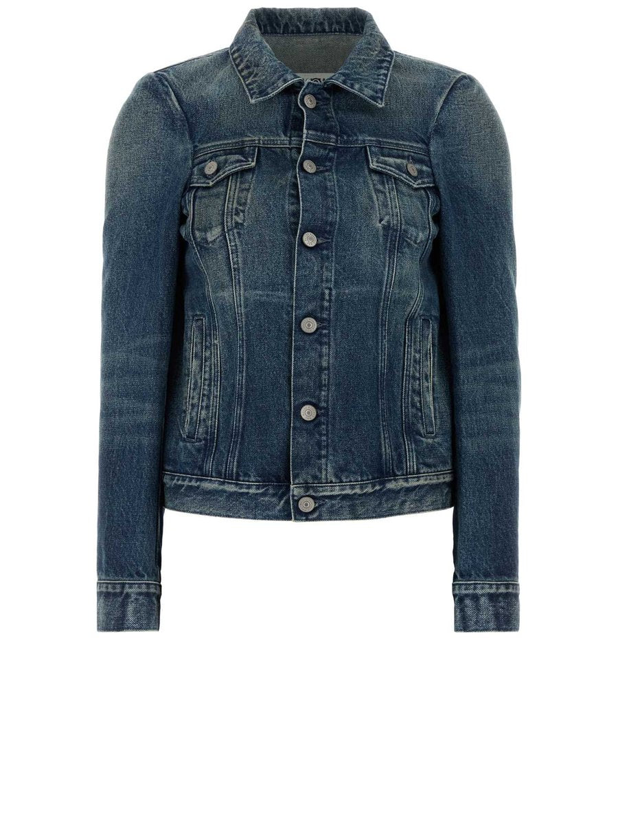 Mm6 Maison Margiela Jacket in Light Blue Cotton