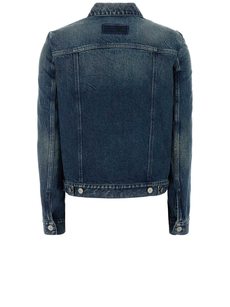 Mm6 Maison Margiela Jacket in Light Blue Cotton