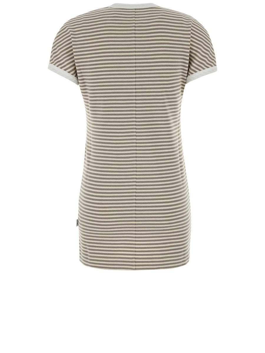 Mm6 Maison Margiela Dress in Striped Cotton-Elastane