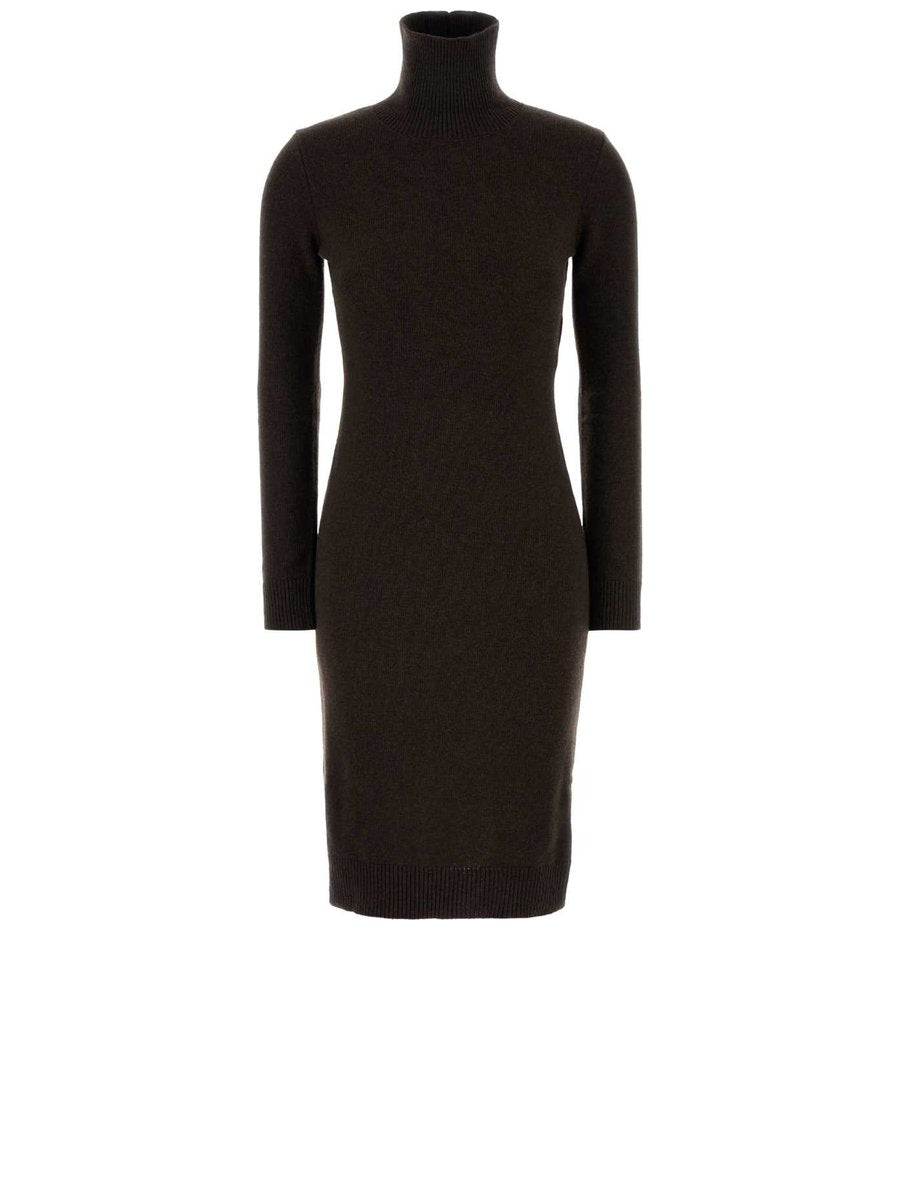 Mm6 Maison Margiela Dress in Brown Wool