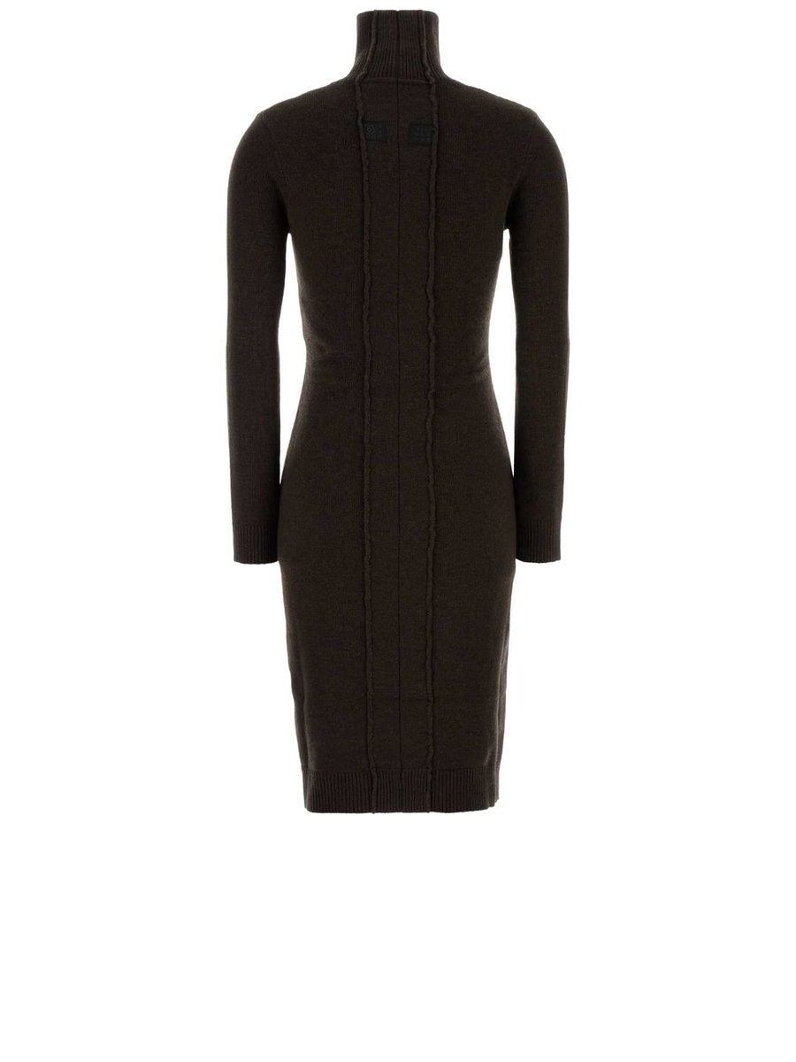 Mm6 Maison Margiela Dress in Brown Wool