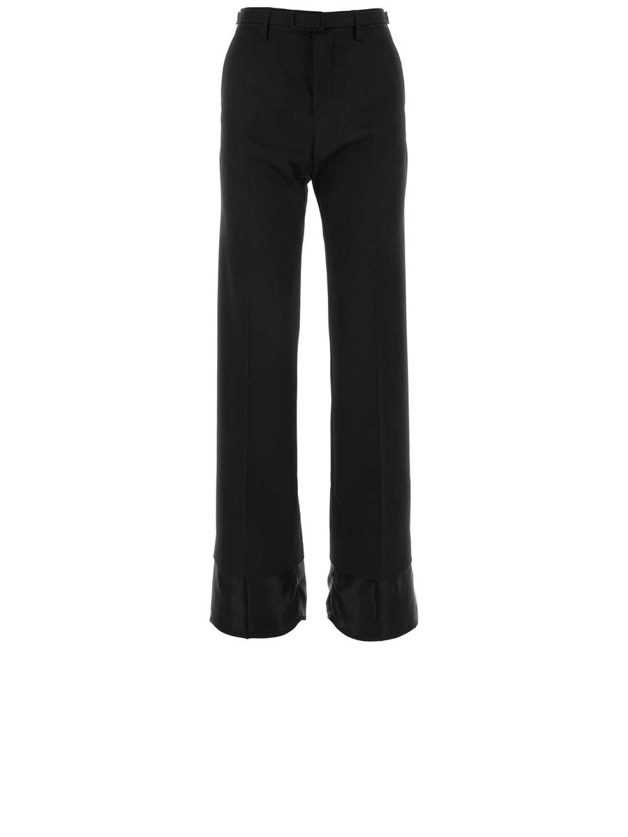 Mm6 Maison Margiela Pants in Black Virgin Wool Blend