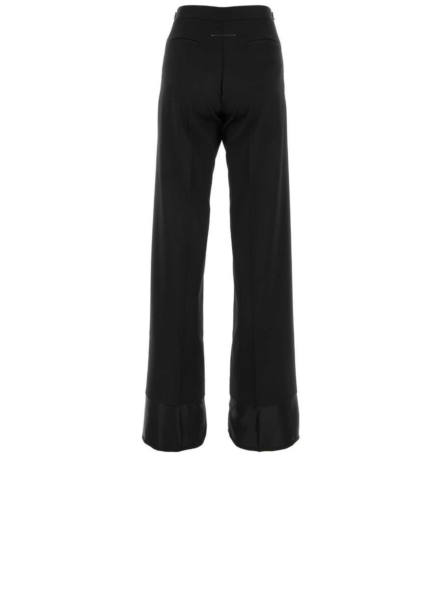 Mm6 Maison Margiela Pants in Black Virgin Wool Blend