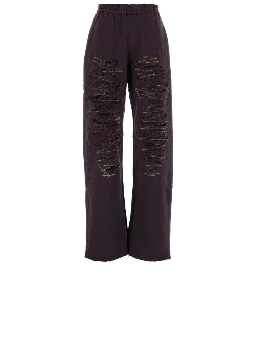 Mm6 Maison Margiela Pants in Purple Cotton