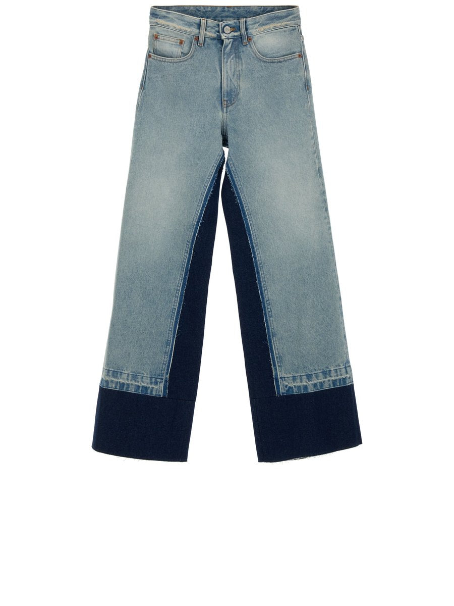 Mm6 Maison Margiela Pants in Light Blue Cotton