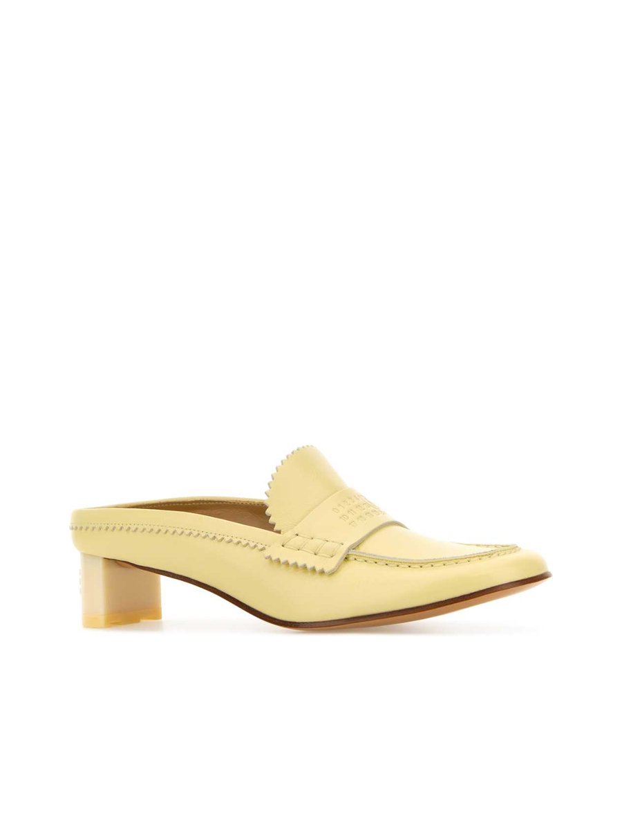 Mm6 Maison Margiela Loafers in Yellow Calfskin