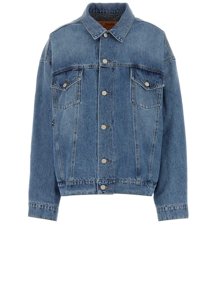 Magliano Twisted Denim Jacket in Blue Cotton